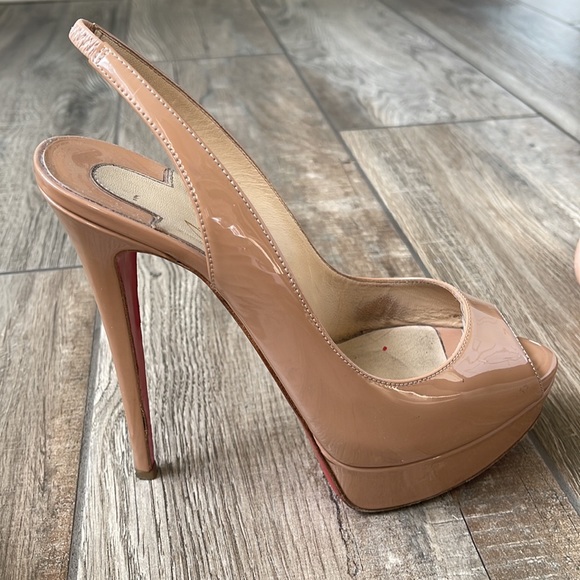 ‼️SOLD‼️CHRISTIAN LOUBOUTIN Lady Peep Sling Heels - Picture 5 of 16